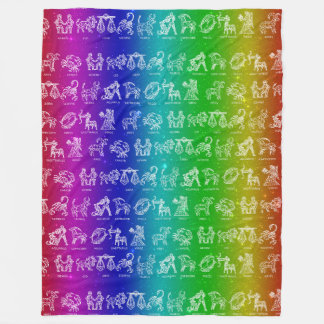 Manta Polar Masa de Rótulo zodiaco (Funda suave arcoiris)