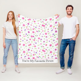 Manta Polar Masa floral acuática de personalizable - regalo