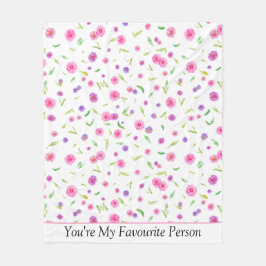 Manta Polar Masa floral acuática de personalizable - regalo