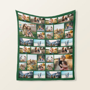 Manta Polar Masa personalizada de 32 Collages de fotos