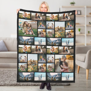 Manta Polar Masa personalizada de 32 Collages de fotos