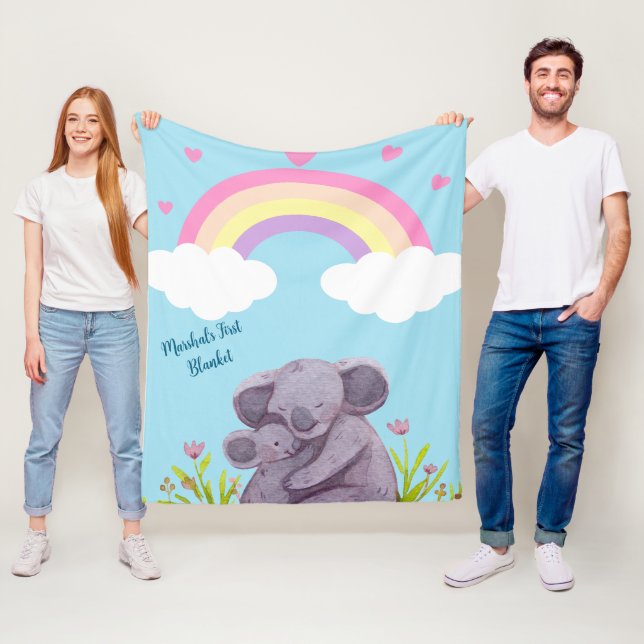 Manta Polar Masa personalizada de la flota animal Rainbow Koal (In situ)