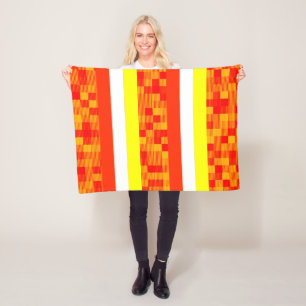 Manta Polar Masa roja de Naranja amarillo