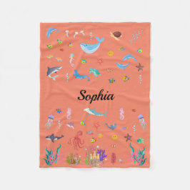 Manta Polar Masa Temática Oceánica Para Bebés, Niños, Adultos