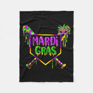 Manta Polar Máscara de Carnaval de Mardi Gras de Béisbol Helad