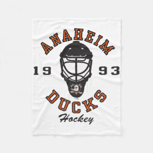 Manta Polar Mascara de Hockey Anaheim Ducks Blanca Licencia Of