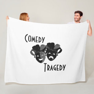 Manta Polar Máscaras de teatro de comedia y tragedia