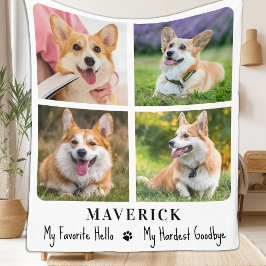 Manta Polar Mascota conmemorativo recuerdo de perro personaliz