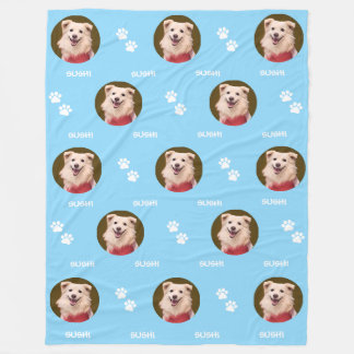 Manta Polar Mascota de fotos de perros Nombre Paws Bebé Flaca