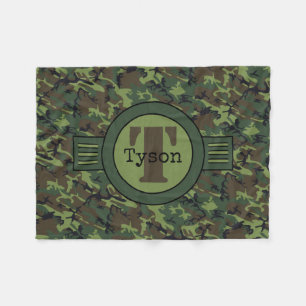 Manta Polar Mascota de la flota de camuflaje verde personaliza