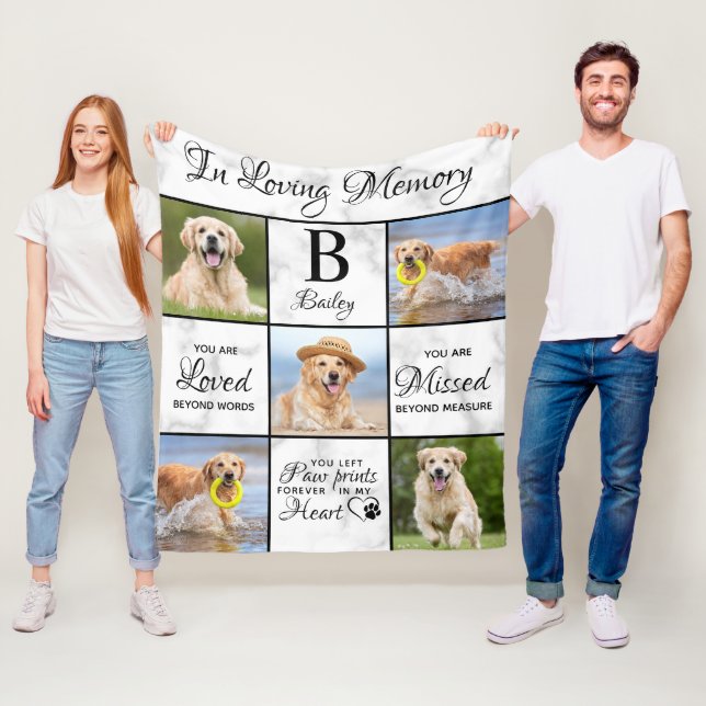 Manta Polar Mascota de memoria mascota Pérdida Keepsake Única  (In situ)