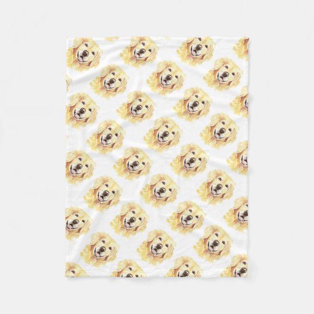 Manta Polar Mascota de perro de Golden Retriever (Anverso)