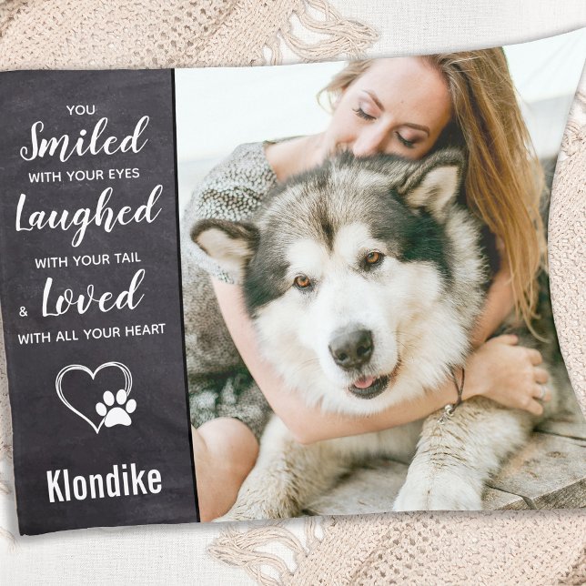 Manta Polar Mascota Dog Memorial Sympathy Cita Foto (Subido por el creador)