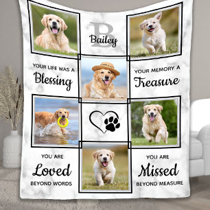 Manta Polar Mascota en memoria de mascota Pérdida Keepsake 6 f