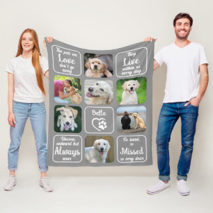 Manta Polar Mascota en memoria de perros Pérdida 7 Foto Cita t