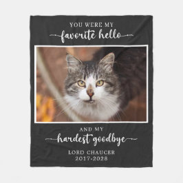 Manta Polar Mascota memorial pérdida solidaridad foto de adiós