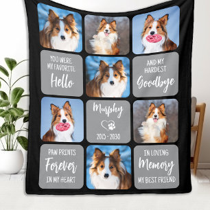 Manta Polar Mascota Memorial Personalizado 7 imágenes Perro Co