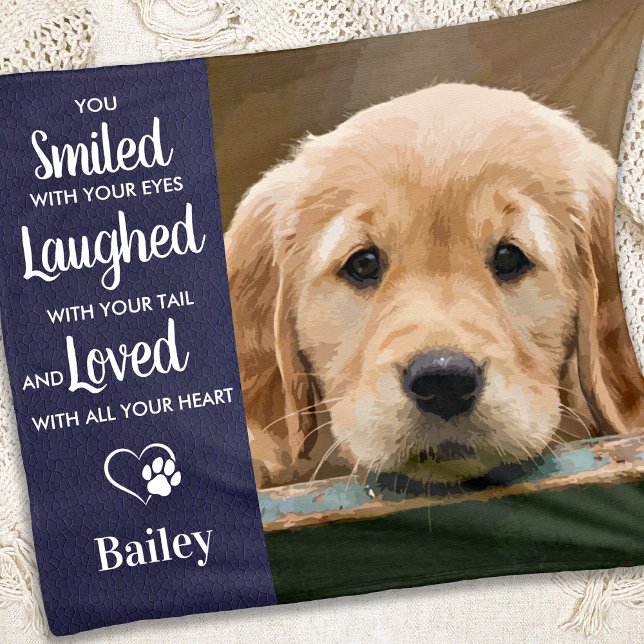 Manta Polar Mascota Memorial Personalizado Foto Perra Moderna (Subido por el creador)