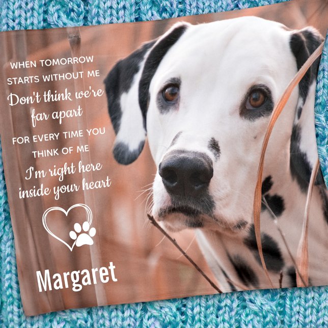 Manta Polar Mascota Memorial Sympathy Dog Photo (Subido por el creador)