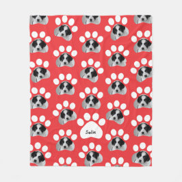 Manta Polar Mascota Paw Imprimir foto de papel