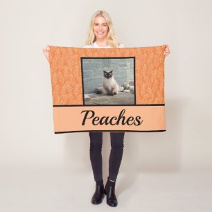 Manta Polar Mascota personalizado botánico Naranja