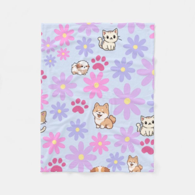 Manta Polar Mascotas y maricas de moda (Anverso)