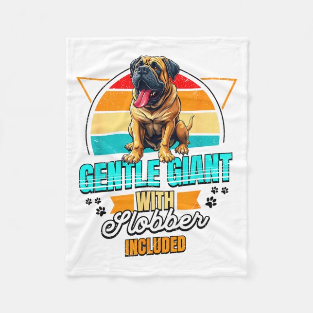 Manta Polar Mastiff Lover Funny Mastiff Dog Retro  (Anverso)