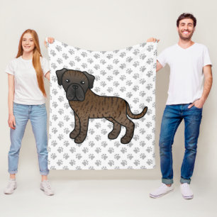 Manta Polar Mastín inglés atigrado, perro de dibujos animados