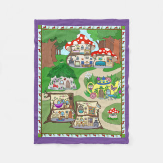 Manta Polar Mat/Blanket de juego de hadas para muñecas pequeña