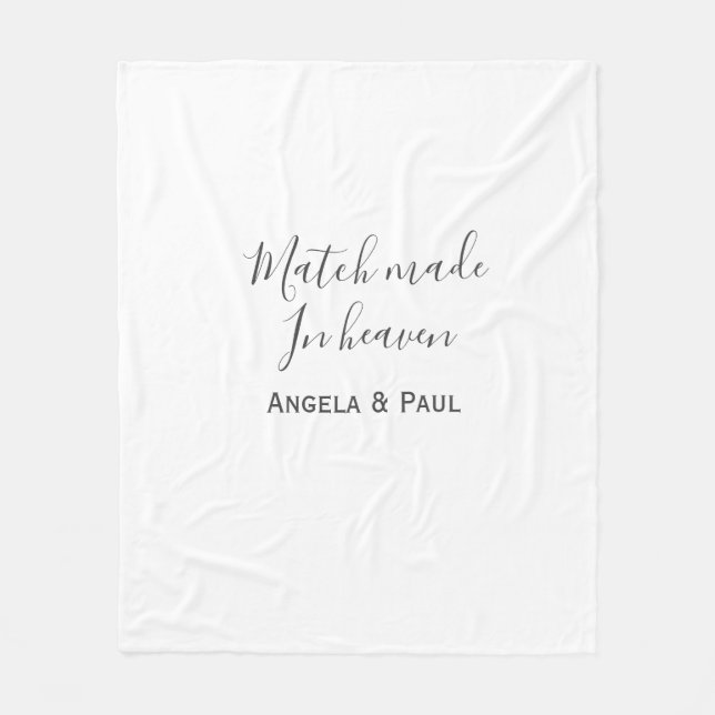 Manta Polar Match made in heaven name couple wedding simple  (Anverso)