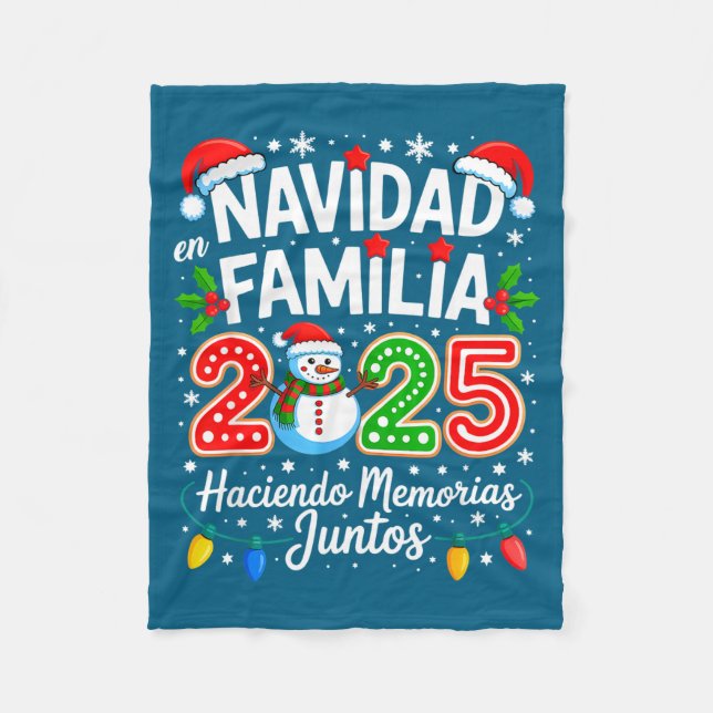 Manta Polar Matching Family Pajamas Navidad En Familia Christm (Anverso)