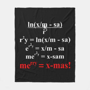 Manta Polar Matemáticas Ecuaciones Feliz Navidad