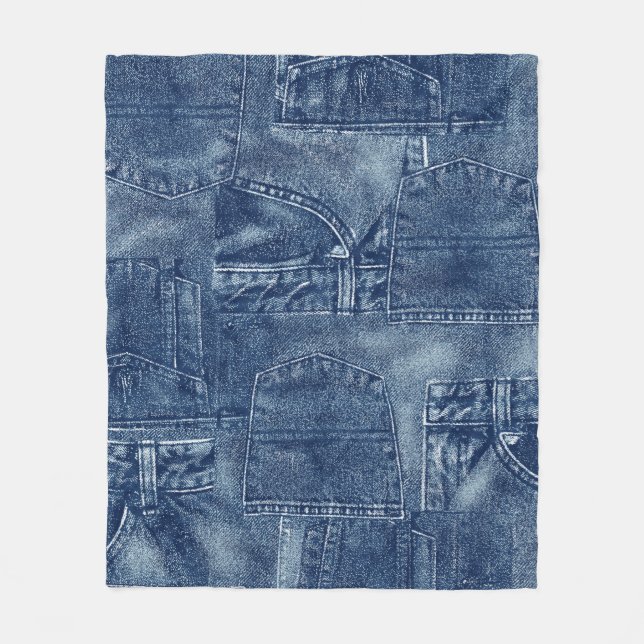 Manta Polar Material de denim, (Anverso)
