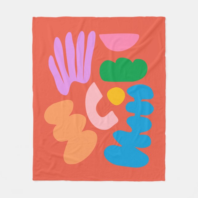 Manta Polar Material gráfico de formas geométricas abstractas  (Anverso)