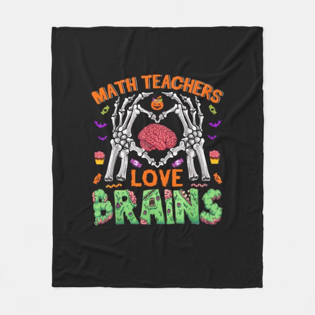 Manta Polar Math Brain Heart Skeleton Hand Zombie Halloween (Anverso)