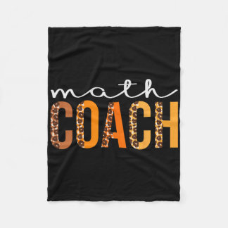 Manta Polar Math Coach Leopard Squad Cute otoño otoño Thanksgi