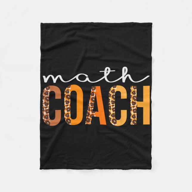Manta Polar Math Coach Leopard Squad Cute otoño otoño Thanksgi (Anverso)