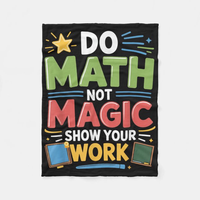 Manta Polar Math Not Magic Math Teacher De Vuelta A La Escuela (Anverso)