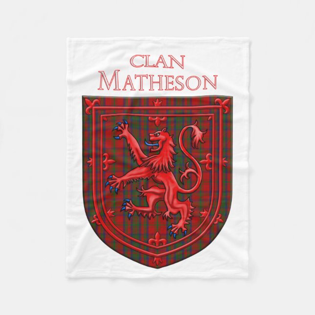 Manta Polar Matheson Tartan Scottish Plaid Lion Rampant (Anverso)