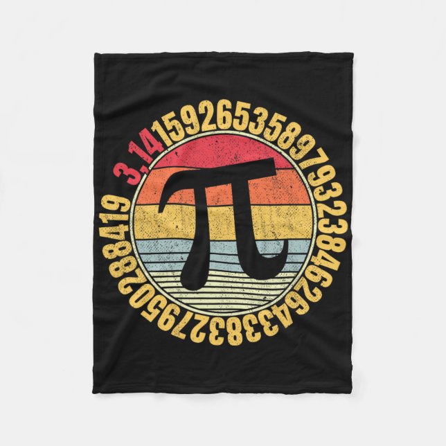 Manta Polar Matleta de símbolos de Nerdy Math Pi (Anverso)