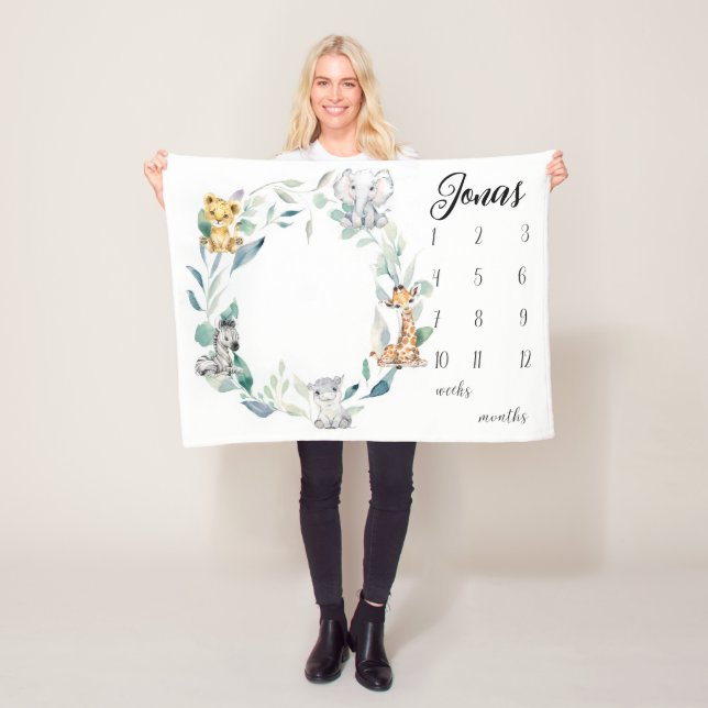 Manta Polar Matrícula de animales de Safari para niños, Waterc (In situ)