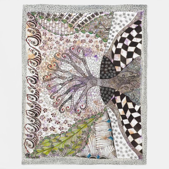 Manta Polar Matrícula de árbol de lavanda (Anverso)