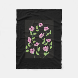 Manta Polar Matrícula de diseño con rosca con negro