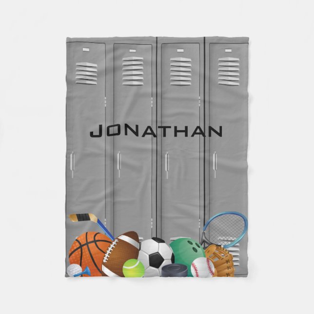 Manta Polar Matrícula de diseño de taquilla deportiva (Anverso)