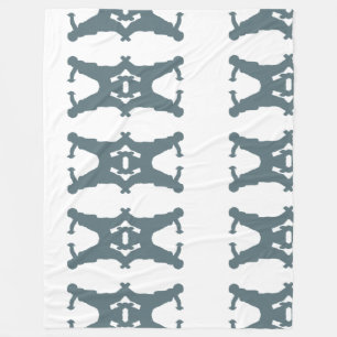 Manta Polar Matrícula De Feldenkrais - Patrón Rolling En Gri