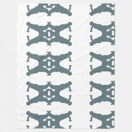 Manta Polar Matrícula De Feldenkrais - Patrón Rolling En Gris