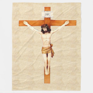 Manta Polar Matrícula de Fleece CRUCIFIX