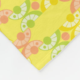 Manta Polar Matrícula de Fleece Retro Citrus (3 tamaños)