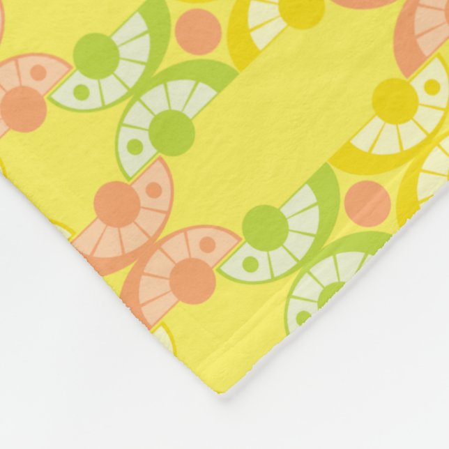 Manta Polar Matrícula de Fleece Retro Citrus (3 tamaños) (Esquina)