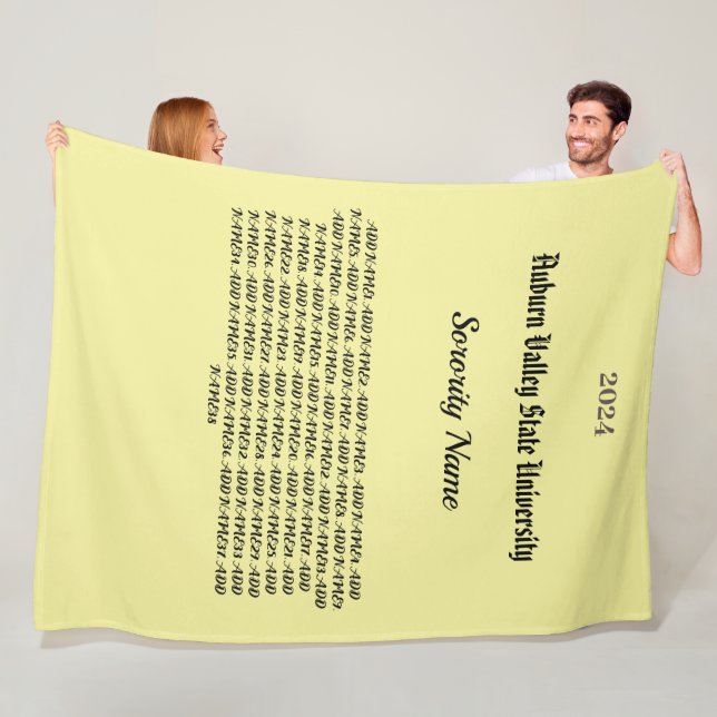 Manta Polar Matrícula de fleta personalizada de Sorority Colle (In situ)